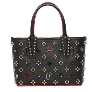Christian Louboutin Black Studded Leather Tote